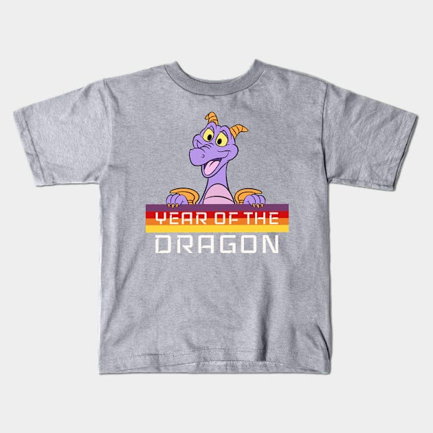 Year of the dragon Happy little purple dragon of imagination Kids T-Shirt by EnglishGent